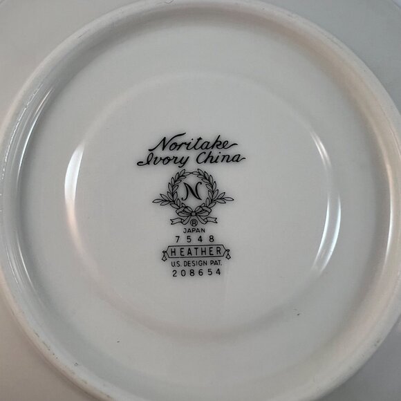 Noritake Ivory Heather Saucers Japan 7548 Lot of 3 - Picture 9 of 10